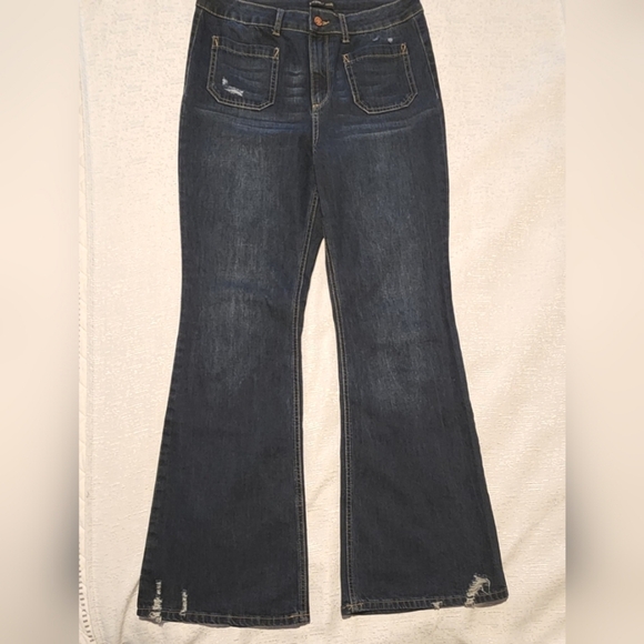 Sincerly Jules Denim - SINCERELY HULES SIZE 11/30 Blue Flare Wide Leg Jeans
